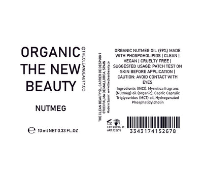 nutmeg essential oil | organic | made with plant lipids