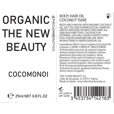 cocomonoi | body hair oil | bio-organic free shipping - THE CLEAN BEAUTY.CO